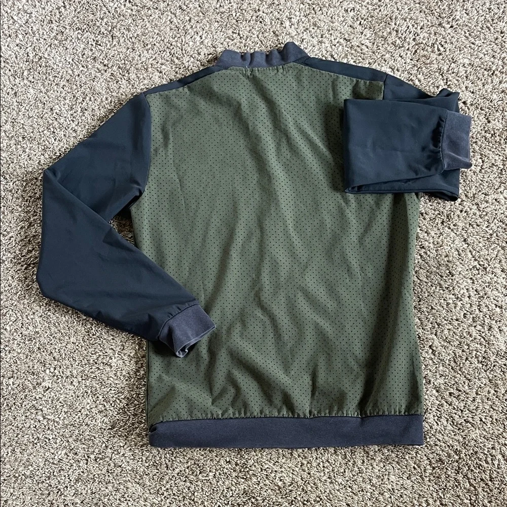 Adidas Men's Olive and Black Windbreaker | Size Medium